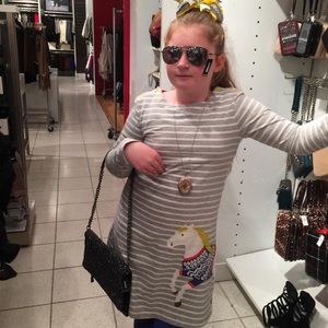 Mini boden horse dress sz11/12